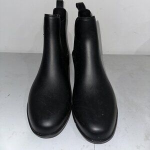 Target Boots Womens Size 7 Black Chelsea Ankle Bootie Slip On Elastic Gore Matte